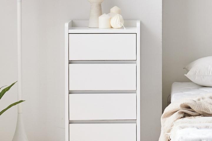 아바 미니 4단 틈새 서랍장 400