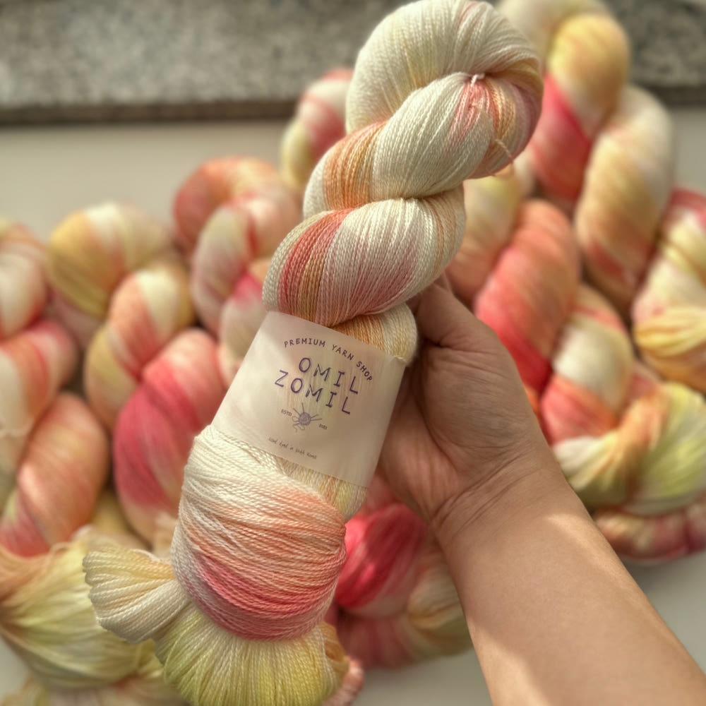 복숭복숭 Lace 오밀조밀얀 오밀조밀잡화점 손염색실 핸드다잉얀