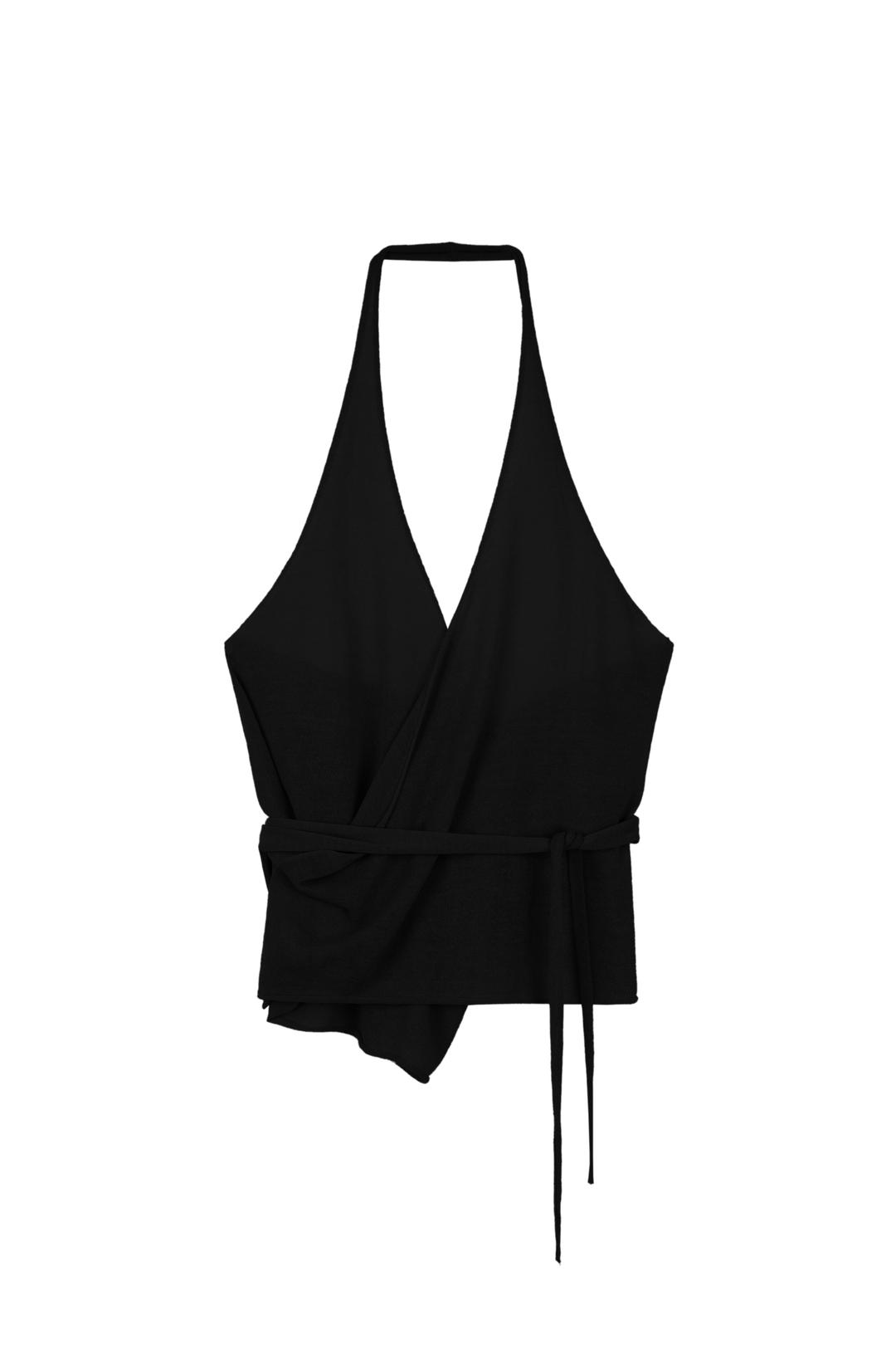 [예약배송 6/27] LINEN HALTERNECK KNIT (BLACK)