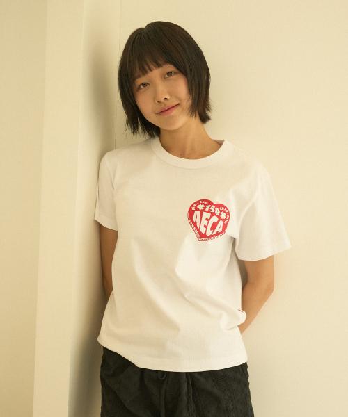 AECA LOVE HALF SLEEVE-WHITE