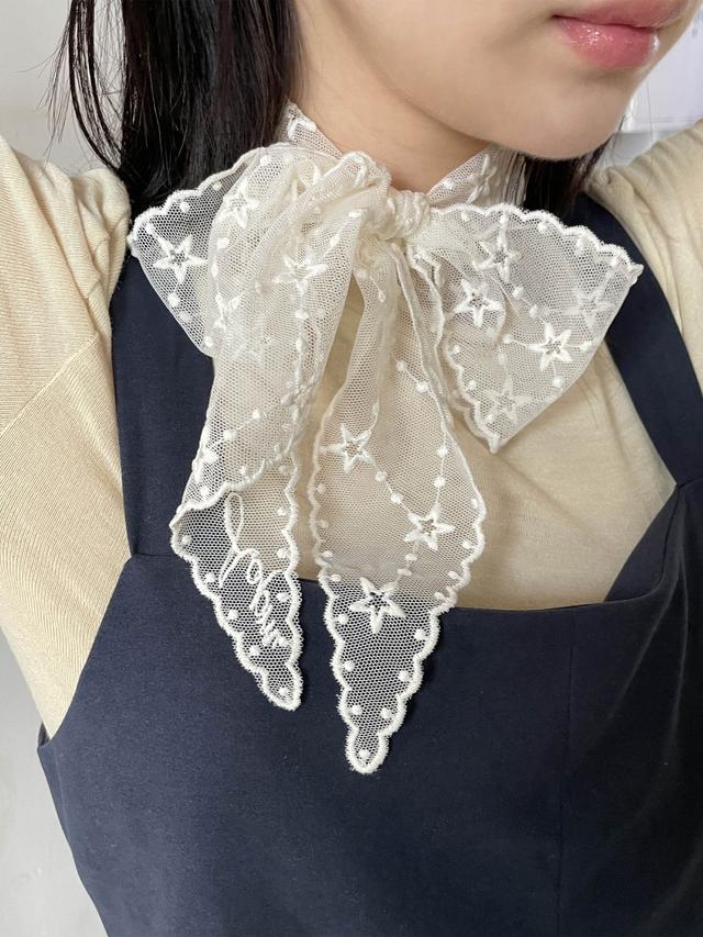 stars lace neck scarf