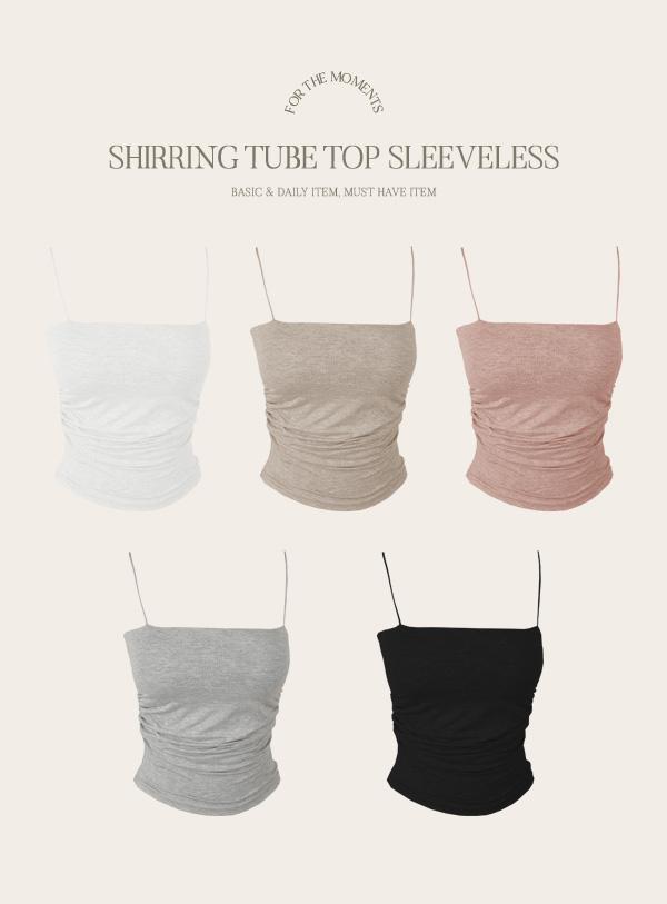 [무료배송🚚][캡내장] 부케 셔링 튜브탑 (*5color)
