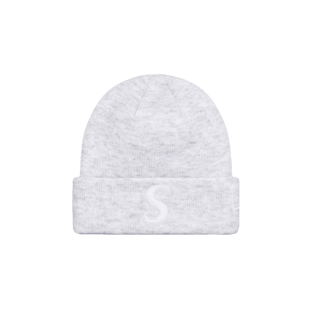 Supreme New Era S Logo Beanie Ash Grey - 24FW