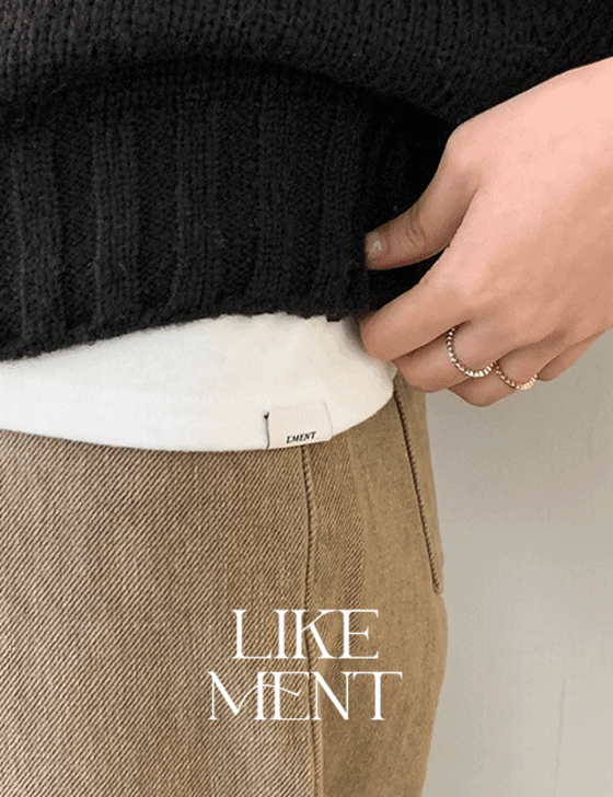 [LIKEMENT] 미니쉬 피치 래글런 라벨 긴팔티 (T) - 6color (겨울ver.)