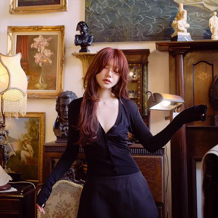 2차 예약배송 button up long sleeve cardigan