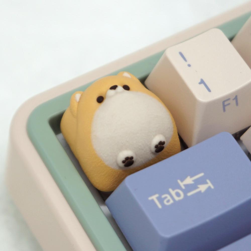 샌던아트 강아지 아티산 키캡 시나몬 포메리안 캐릭터 포메 포인트 키캡
