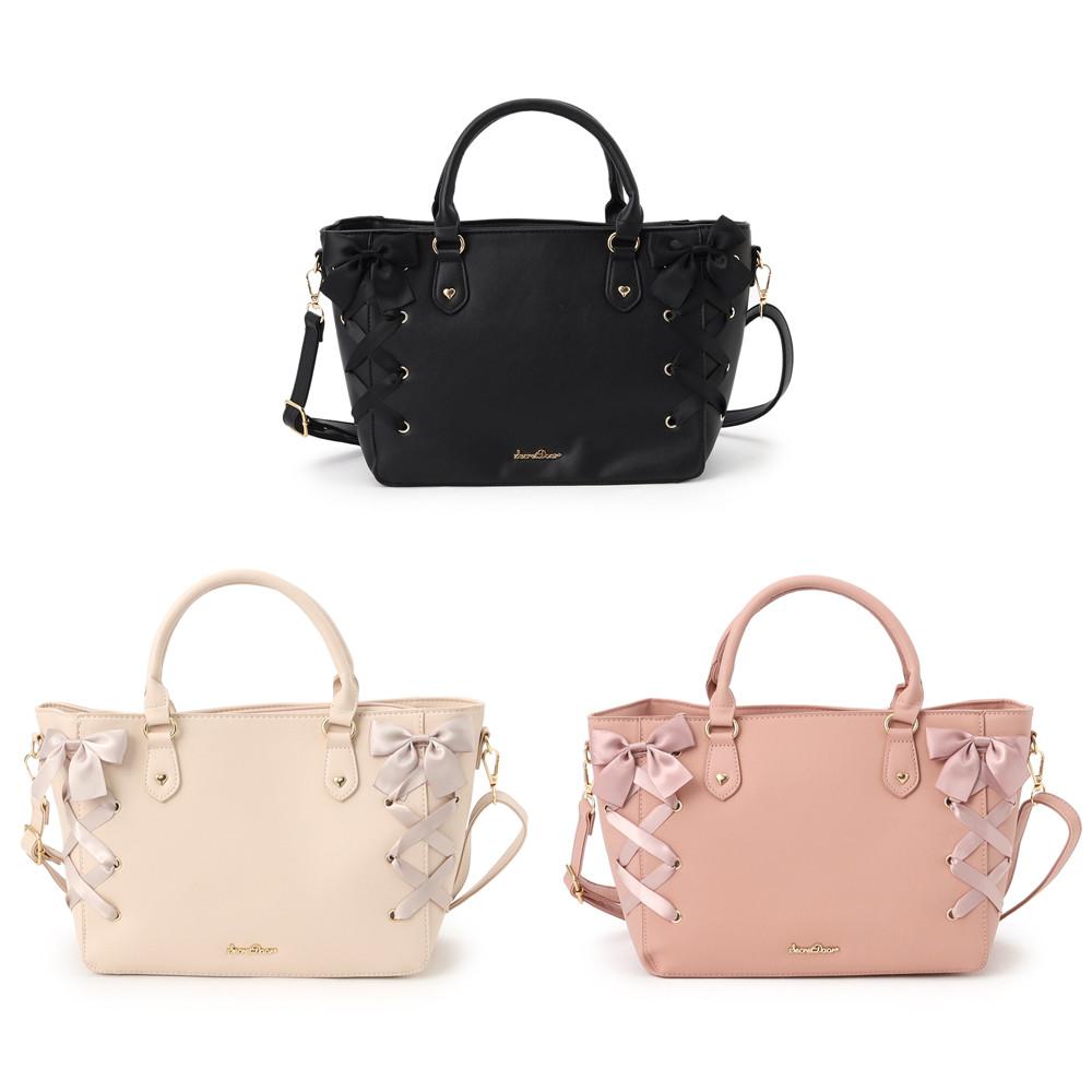 일본 Ober Tashe 오버타세 리본 레이스업 토트백 숄더백 로리타 지뢰계 가방