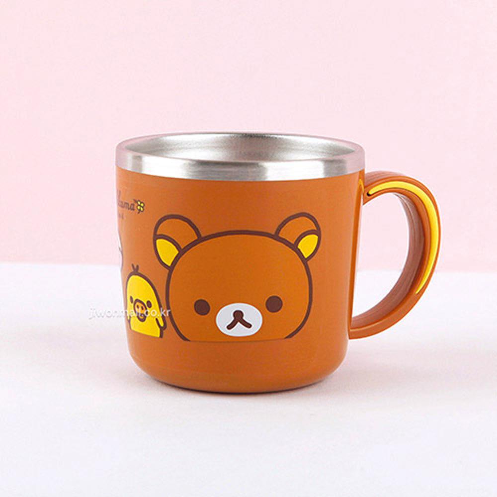 리락쿠마 캐릭터 260ml 스텐컵 물컵(해피) (브라운) 465008