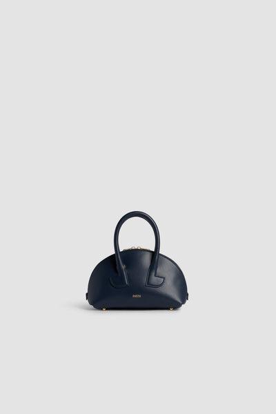 Le Patou Bowling bag in leather - Navy Black - One Size