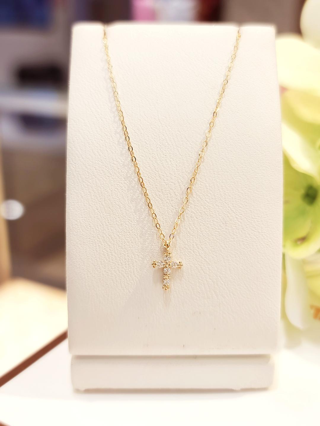 미니골드14K 쁘띠십자가목걸이 NTRM4010