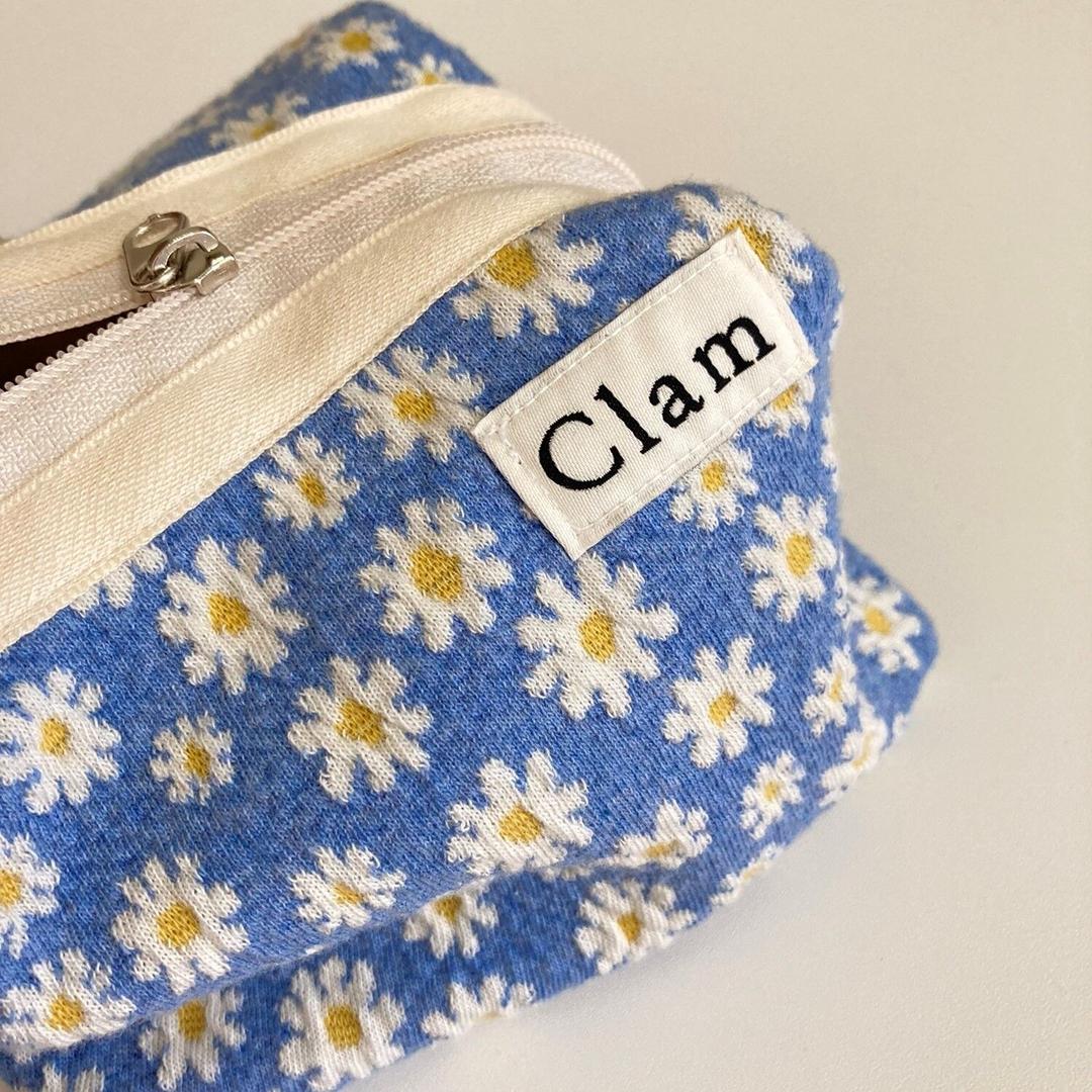 Clam round pouch _ Egg flower
