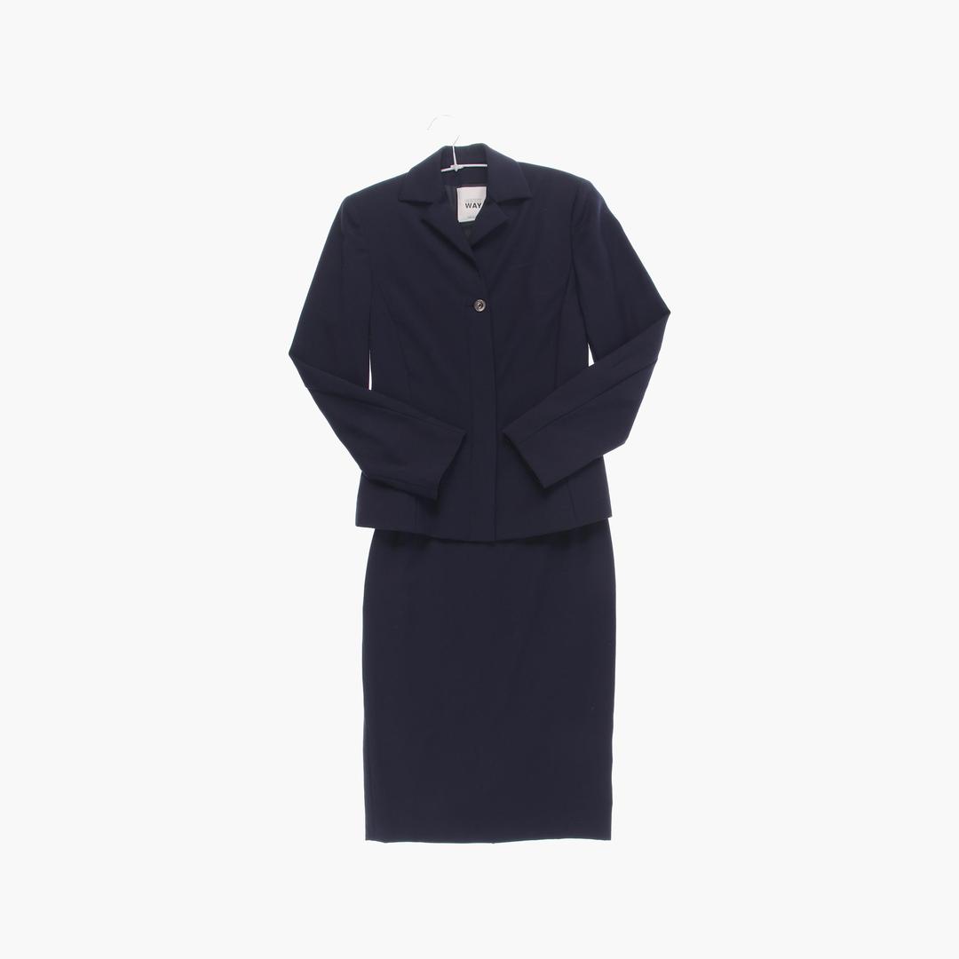 제니 웨이 울 투피스 베이직 블레이저 여자 L