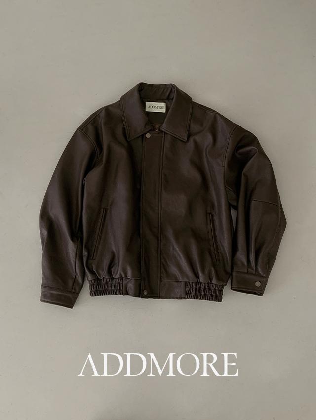 에드모어 [☃️2만장돌파/누빔자켓/가죽자켓][에드모어] mjk467 헤일리 오버핏 레더 자켓