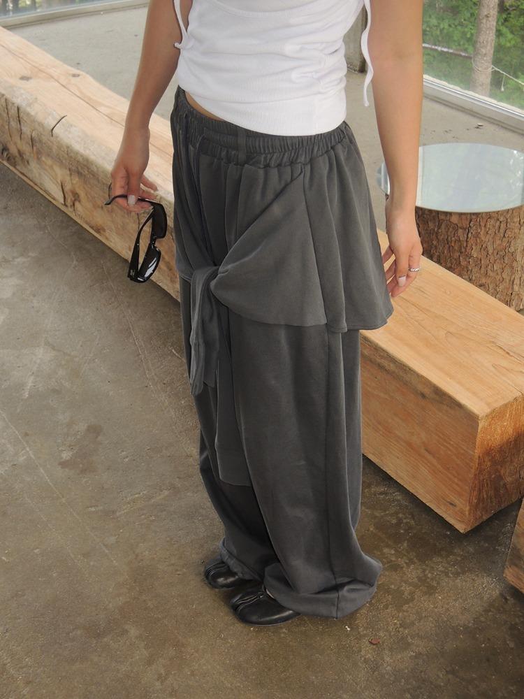 ★자체제작★ Summer Cotton Wide Sweatpants (여름 코튼 레이어드 와이드 트레이닝 팬츠)