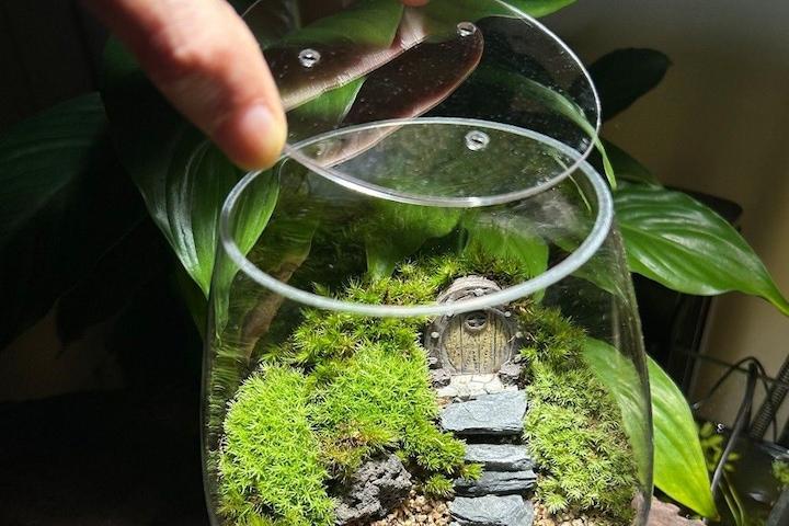숲속의 집 테라리움 계단이 있는 이끼 테라리움 키트 만들기 DIY