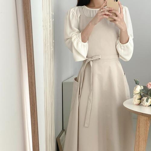 리나 플레어 방수 앞치마 연베이지