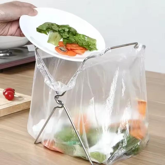 접이식 주방 데스크탑 사무실 쓰레기통, 스테인리스 스틸, 거치대, 수건 행어, 쓰레기통