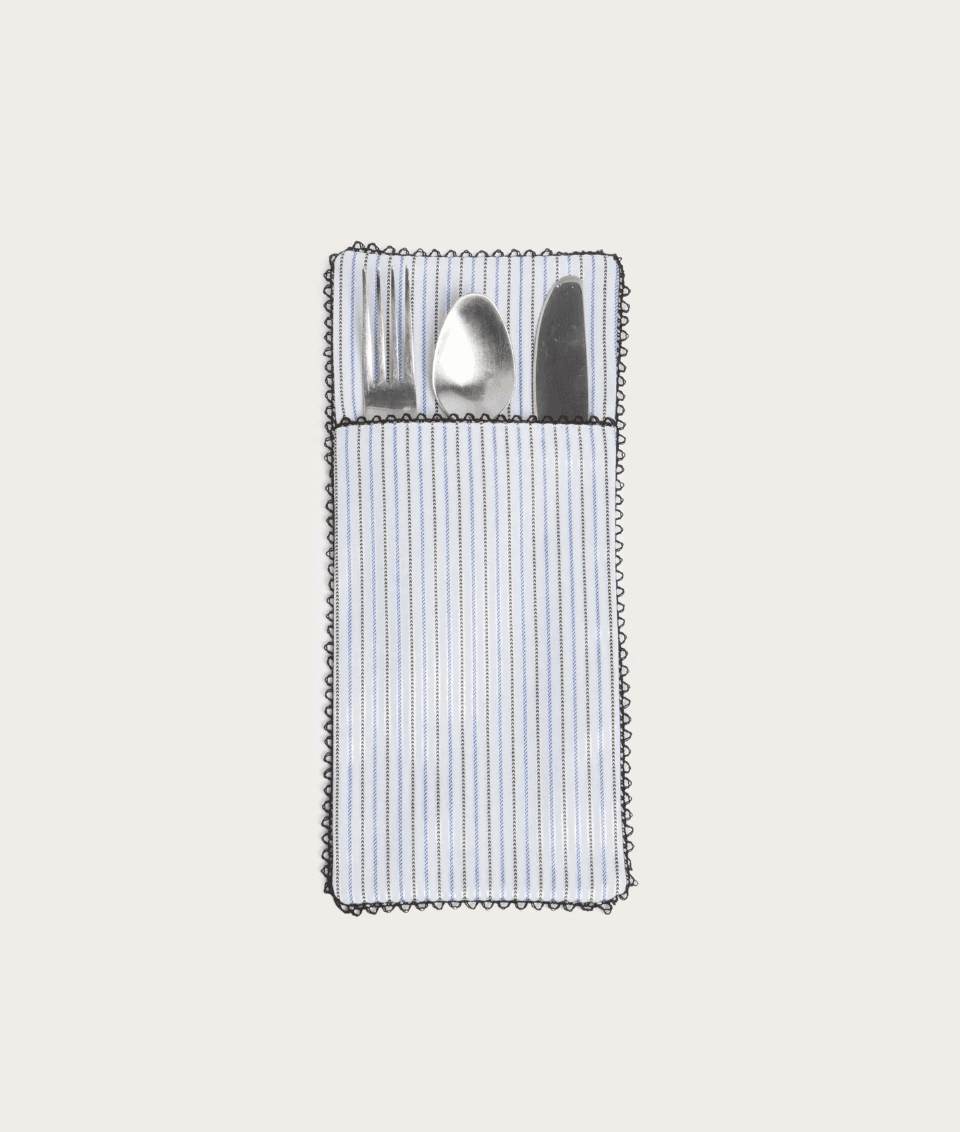 Gohar World - Cutlery Pouches, Opaline (White Stripe)