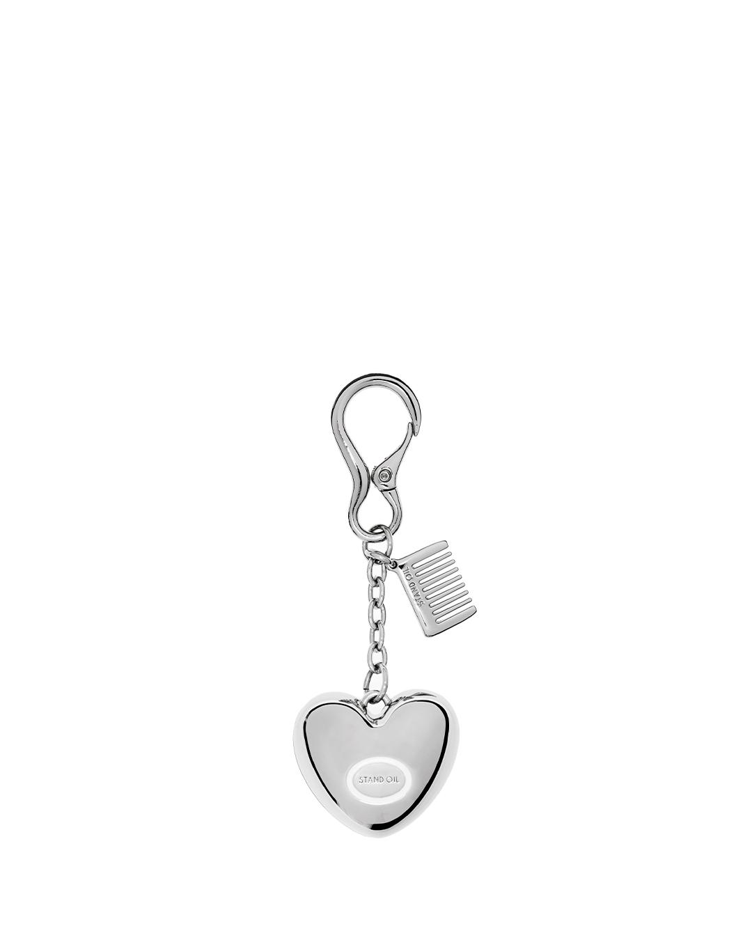 Mirror Heart Keyring · 미러 하트 키링 / 실버