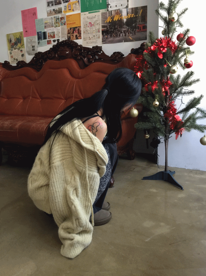 베어 케이블 후드집업