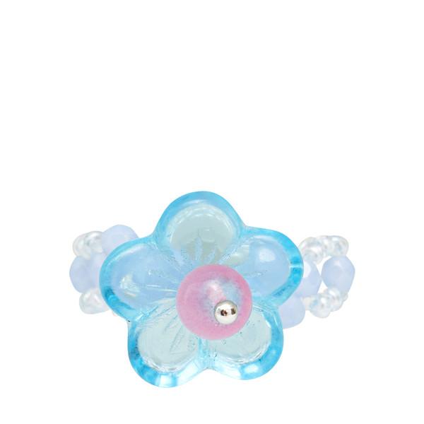 Glass Flower Beads Ring (Sky Blue) *9/26 예약 발송!