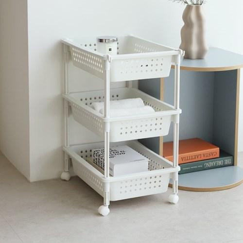 모노블 3단 이동식 와이드 트롤리