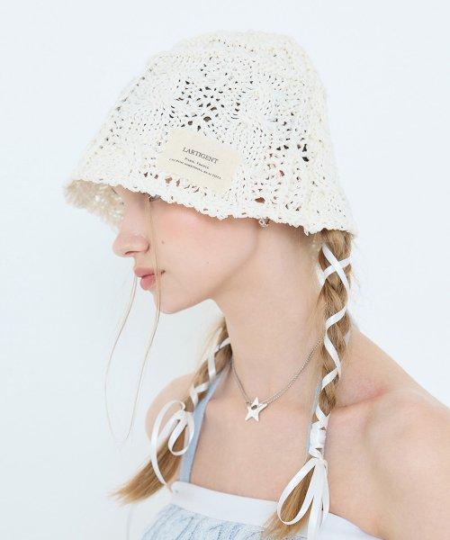 L4 KNIT BUCKET HAT(IVORY)