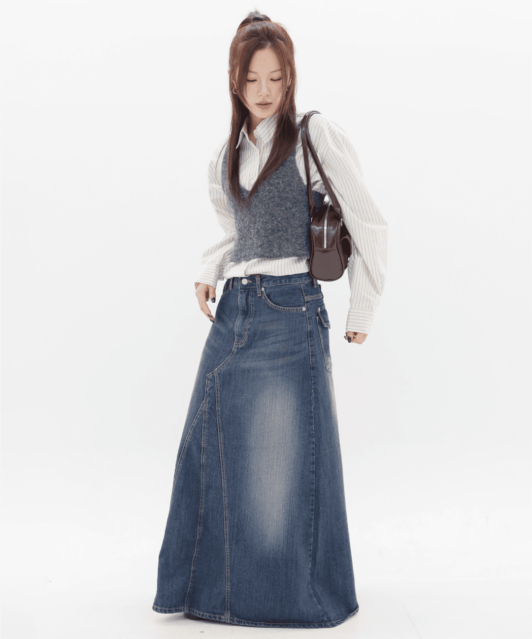 모드니치 KAFF DENIM LONG SK