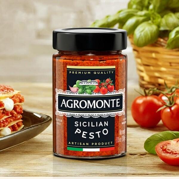 [치즈퀸 특가][소비기한 2025.4.26] 아그로몬테 시칠리안 페스토 소스 200g