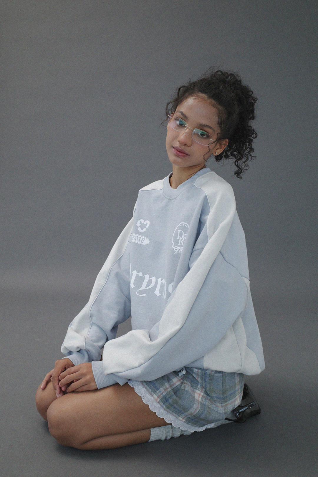 MILD ROSE SWEATSHIRTS (BULE)