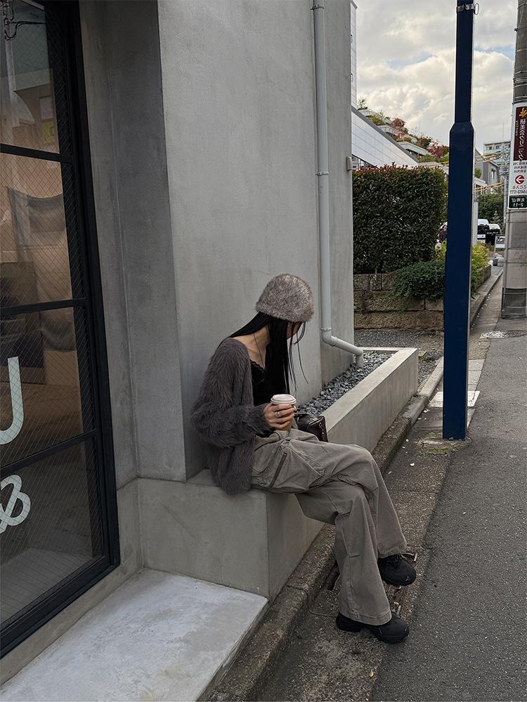 크렘므 [CRÈME ARCHIVE] 샤이 플러피 헤어 가디건