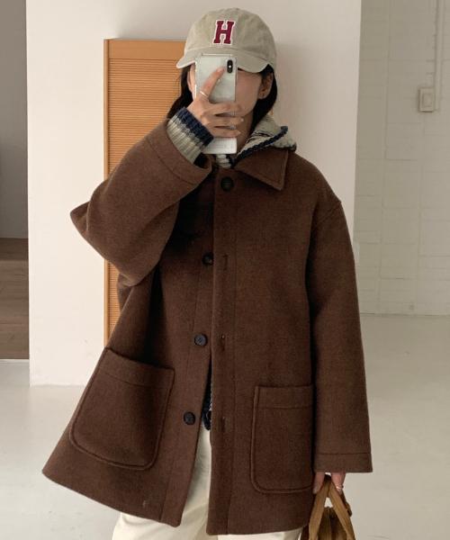 Margo Wool Jacket (Chocolate Brown)