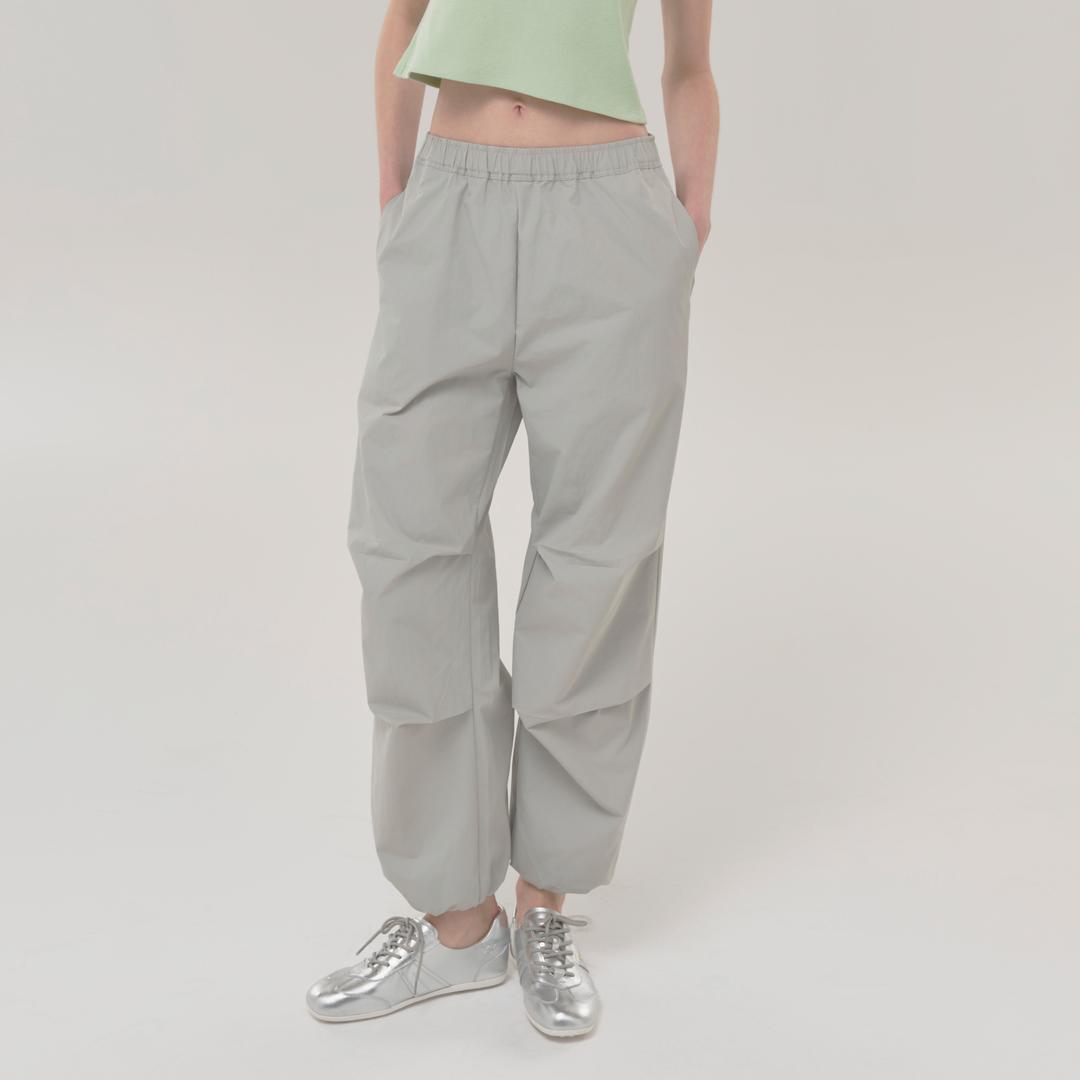 Climbing Letter Banding Wide Jogger pants_Gray