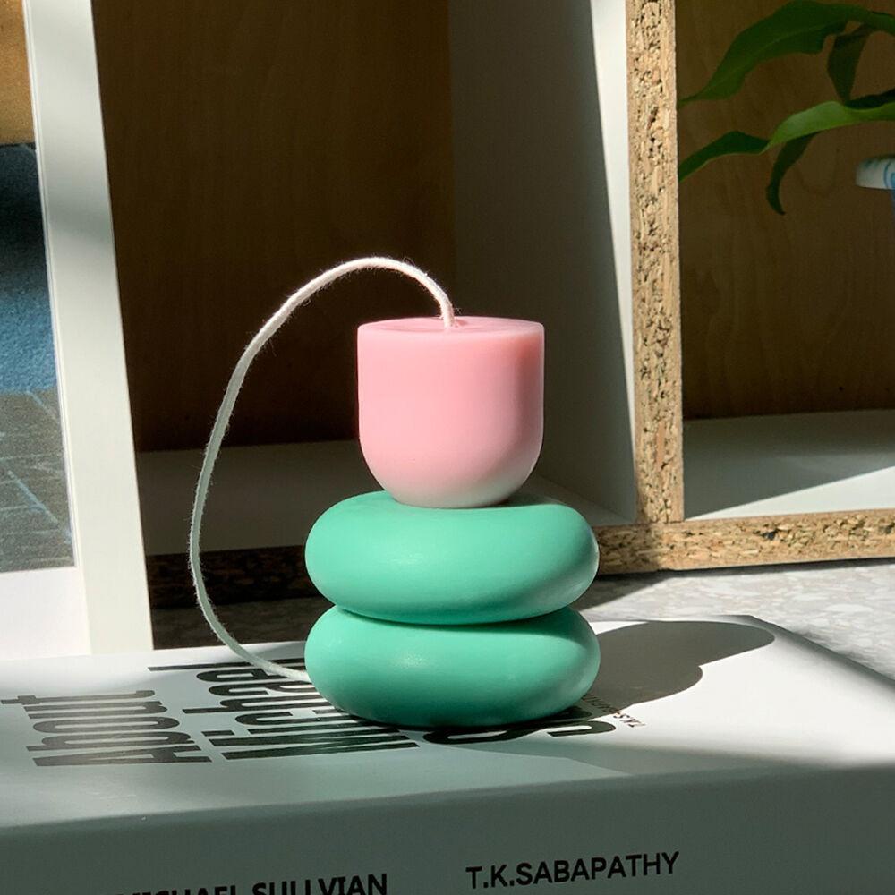 튤립 캔들 2단 (Blush Pink, Tulip Candle)