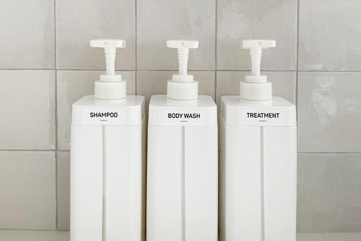 용량 확인 가능한 욕실 디스펜서 리필용기 / 샴푸 공병 720ml