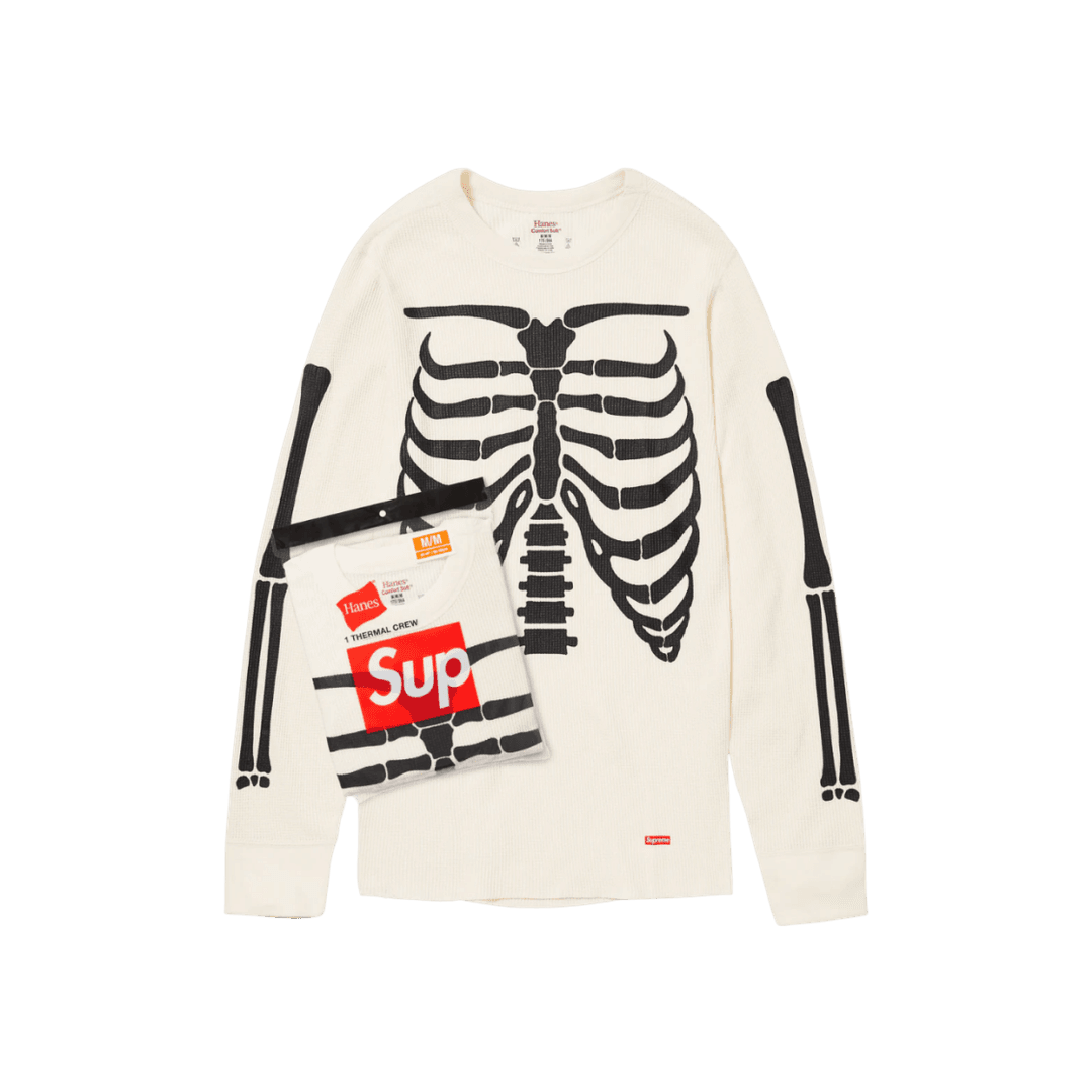 Supreme Hanes Bones Thermal Crew Natural (1 Pack)