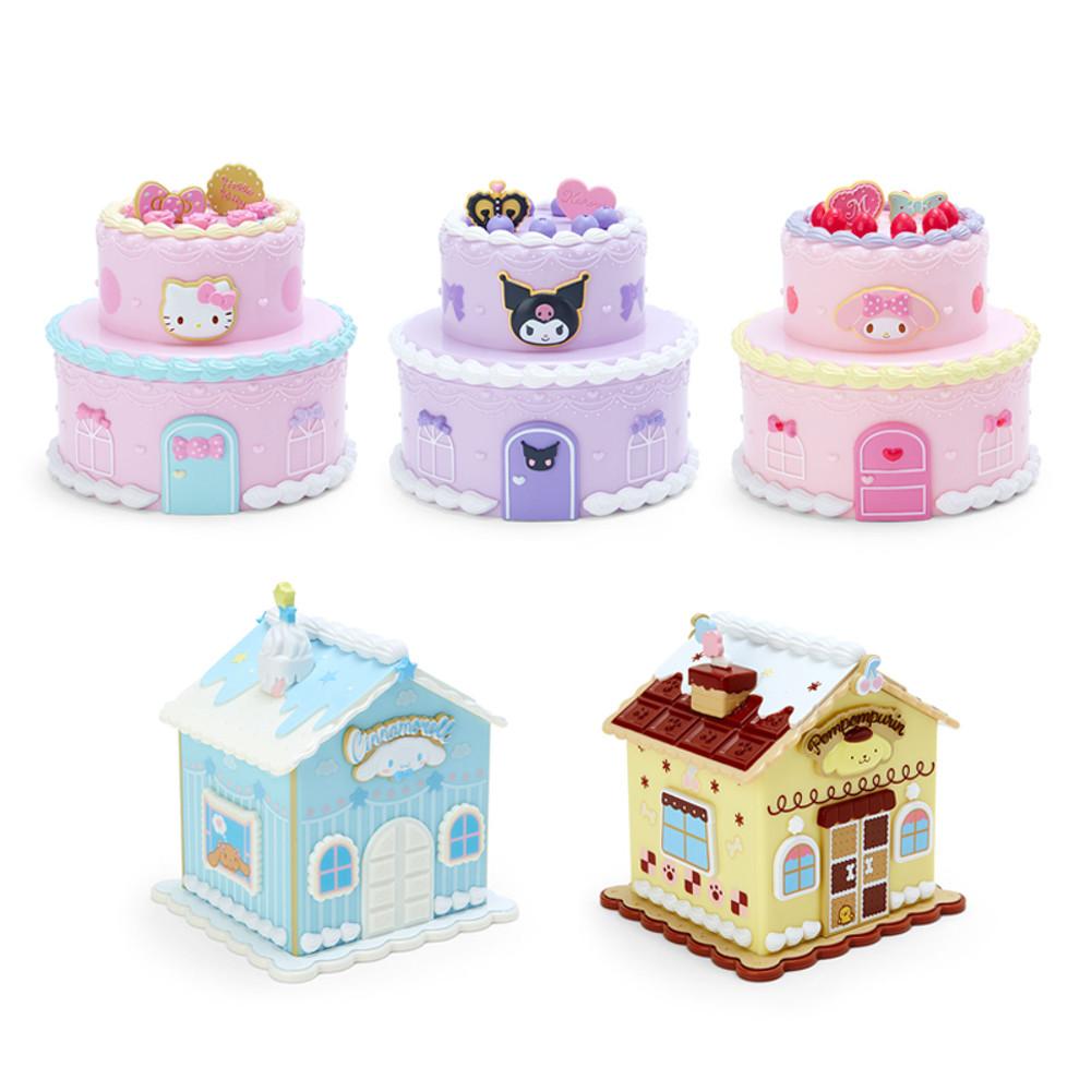 산리오 스위트 모티브 과자의집 케이크 집 소품함 / 마이멜로디 쿠로미 시나모롤 폼폼푸린 헬로키티