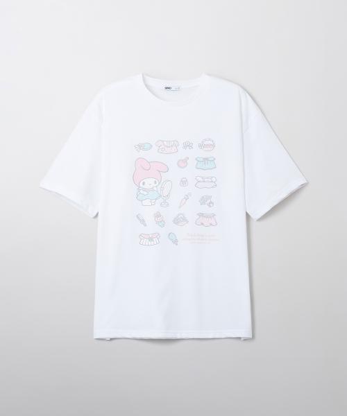 [산리오캐릭터즈] 반팔 티셔츠(WHITE)_SPRLF25U06