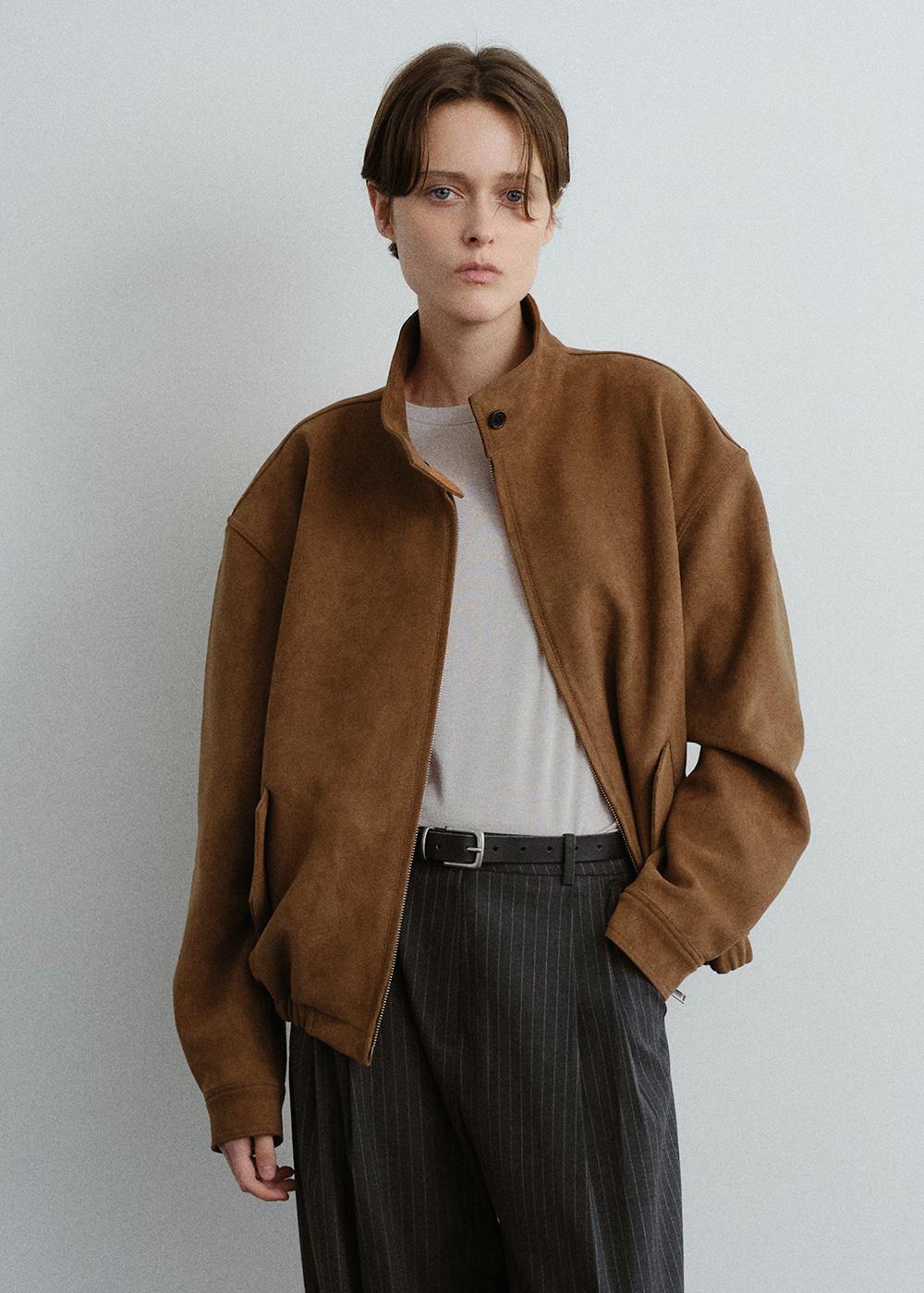 Half neck suede jumper (camel)