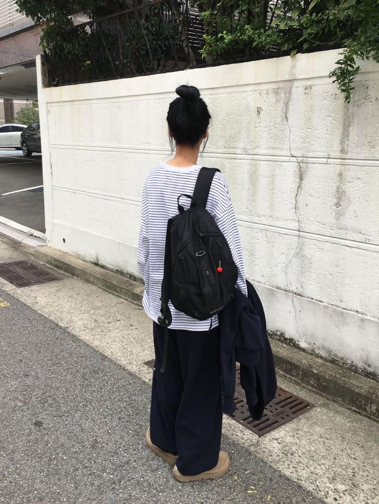 unisex 데일리 단가라 긴팔티 (4color)