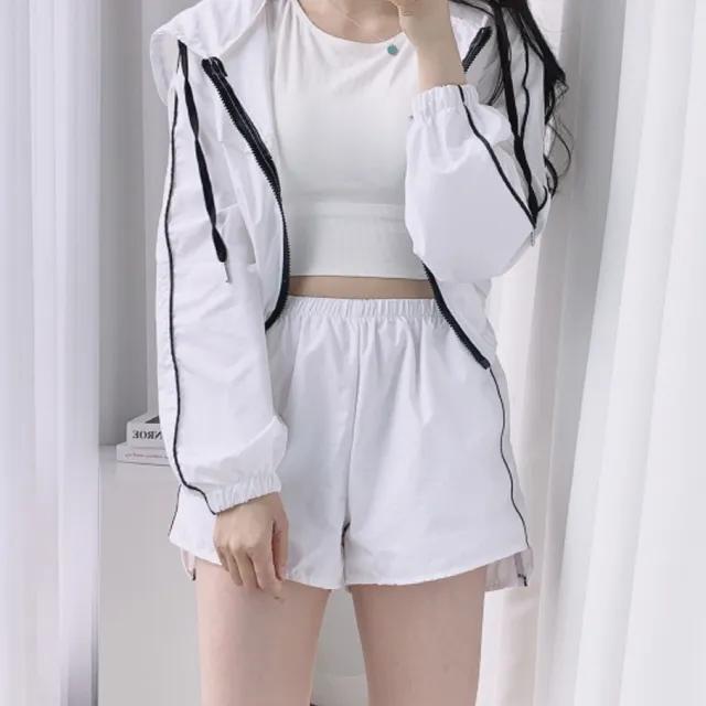 🚚당일발송🚚 최저가 보장 후드 집업 아노락 반바지 츄리닝 투피스 세트/트레이닝/런닝/조깅/산책/운동복/바람막이/봄츄리닝/여름츄리닝/간편복/마실룩/크롭후드/스포티/꾸안꾸/간절기