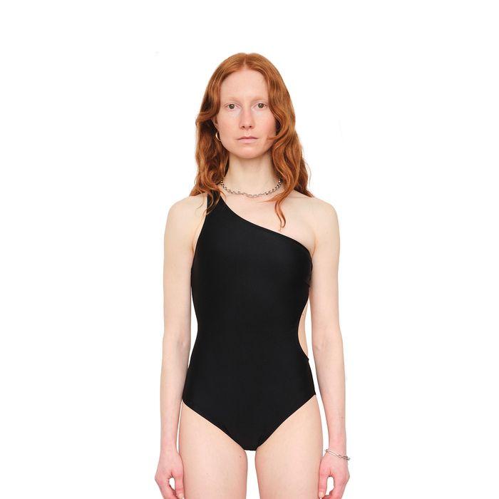 ONE SHOULDER SWIMSUIT [BLACK]