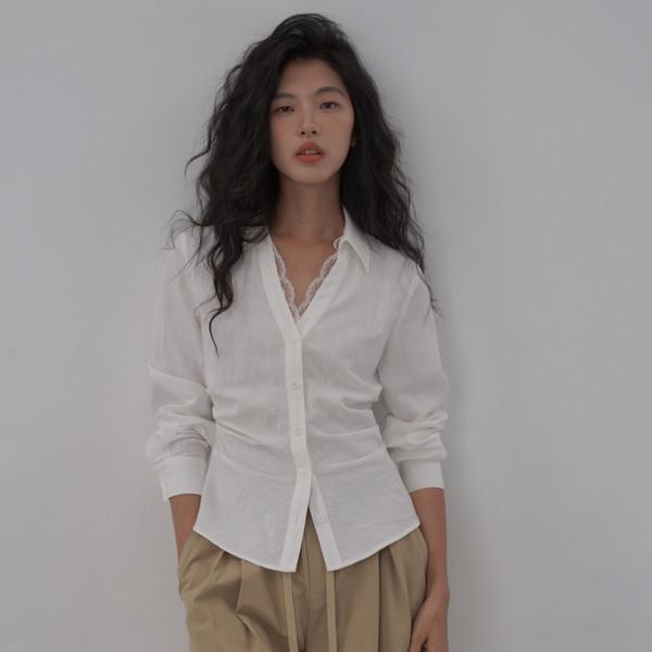 Curve Lace Fitted Shirt