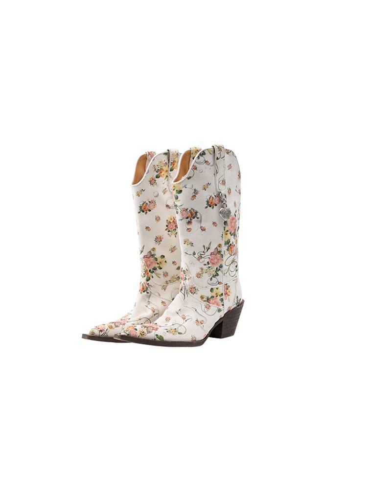 1JINN STUDIO Mid Tube Western Knight Boots