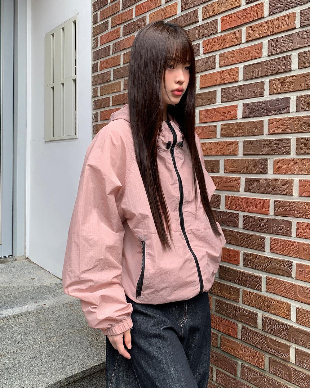 원더원더 [MADE] 밀런 고프코어 아노락 배색 나일론 스트링 점퍼