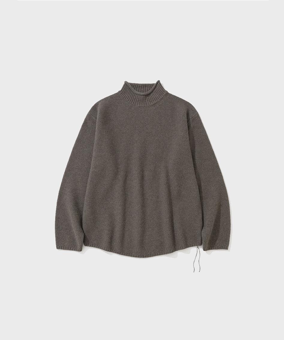 318 Kanoko Mock Neck Knit - Fawn Brown