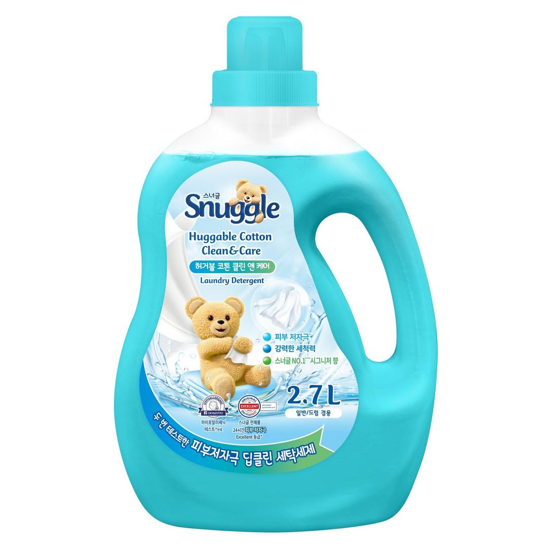 스너글 일반 드럼 겸용 클린앤케어 허거블 코튼향 액상세제 본품 - 액체세제 | 쿠팡