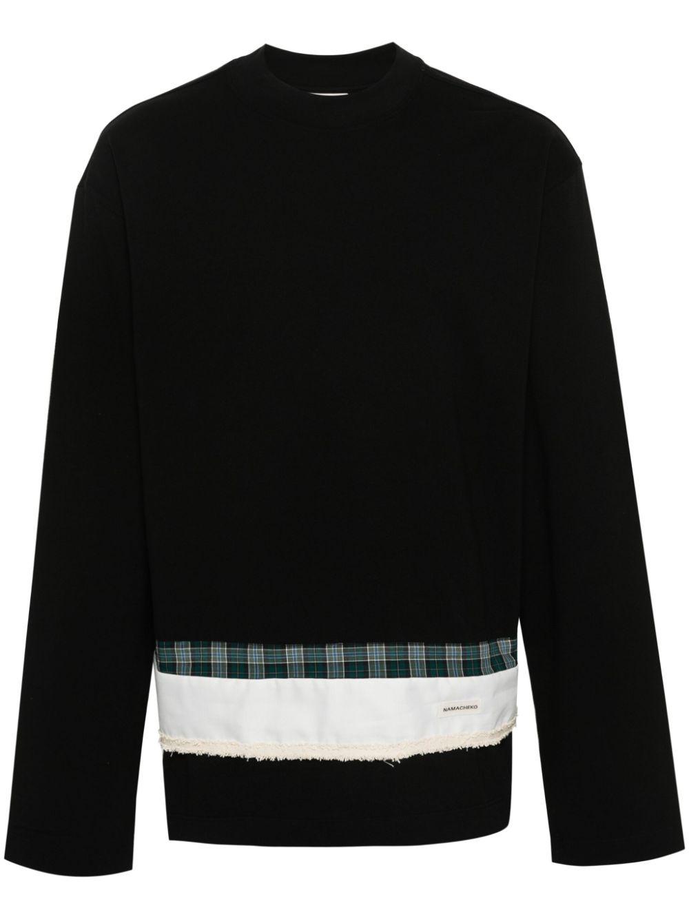 컨트라스트 패널 코튼 티셔츠