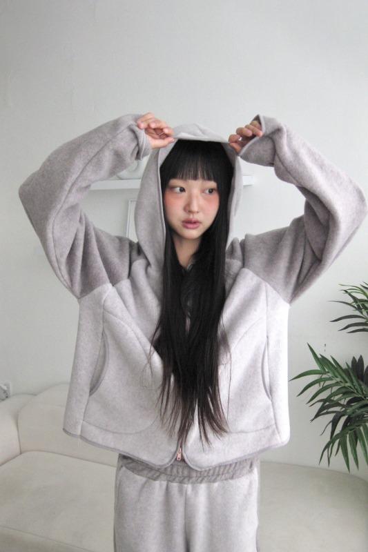 bear fleece zip-up (3color)