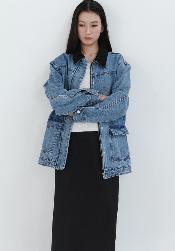 Denim work jacket